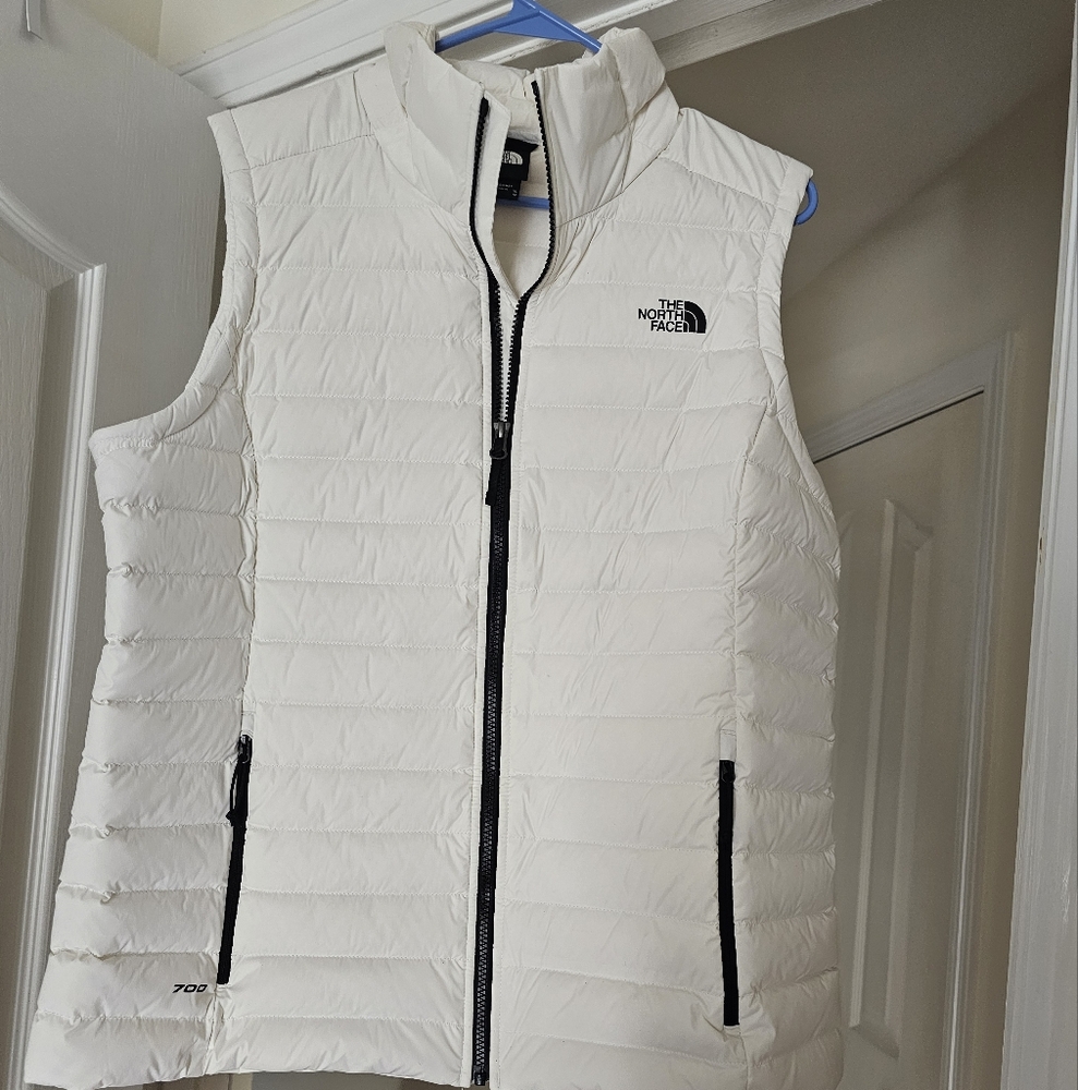 The North Face White Puffer Vest